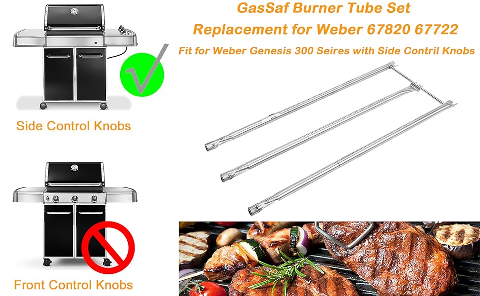 Gassaf Burner Tube Set Replacement for er 67820 67722