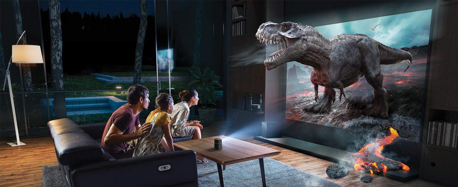 FATORK Mini Projector, 5G WiFi 6 Bluetooth Short Throw
