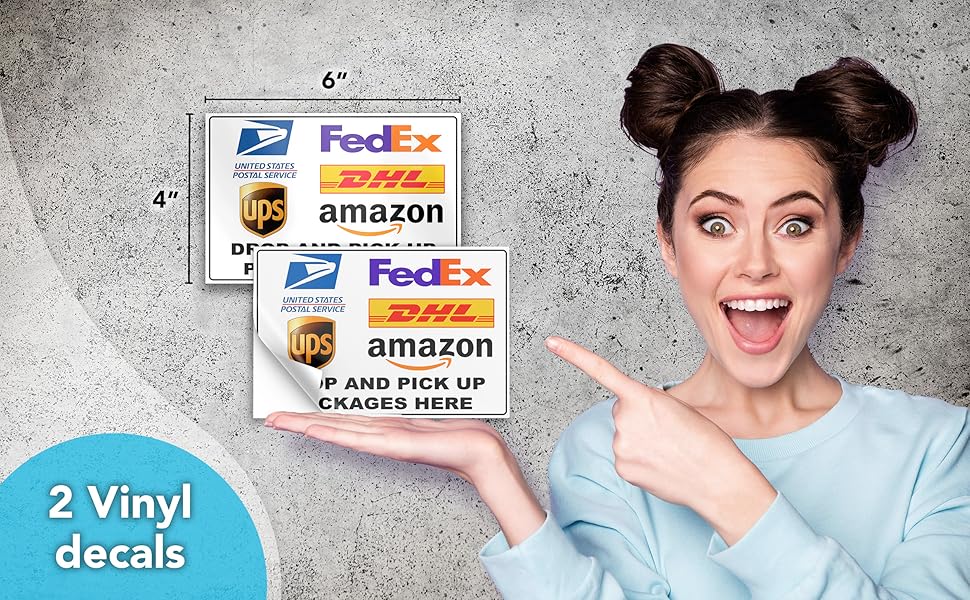 2 PC Package Delivery Sign 6x4 Delivery Signs for