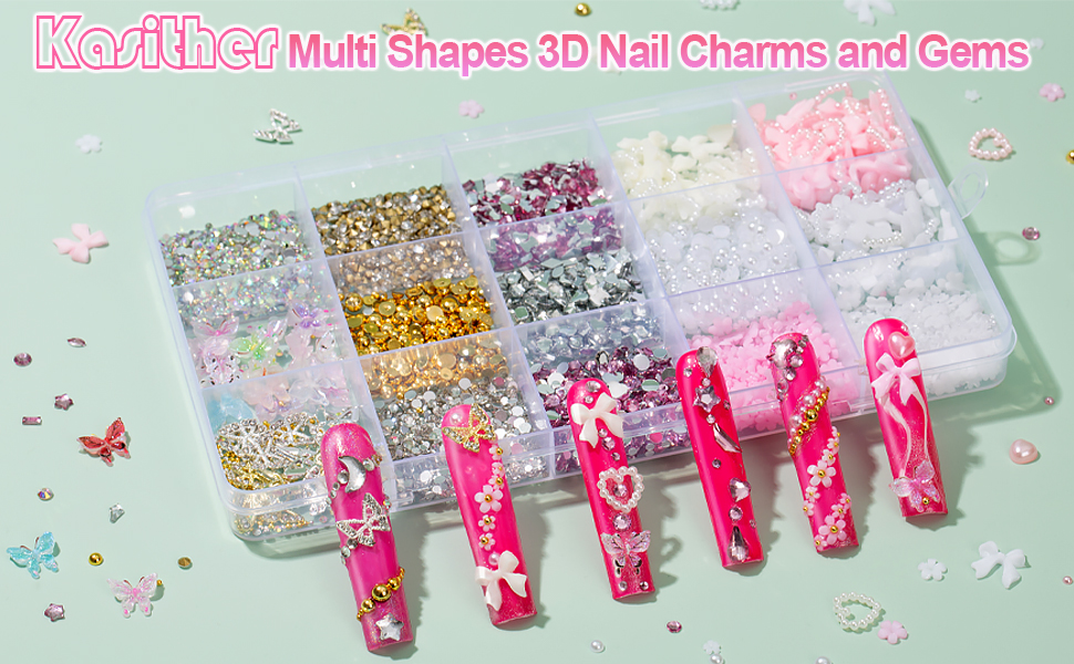 3d nail charms
