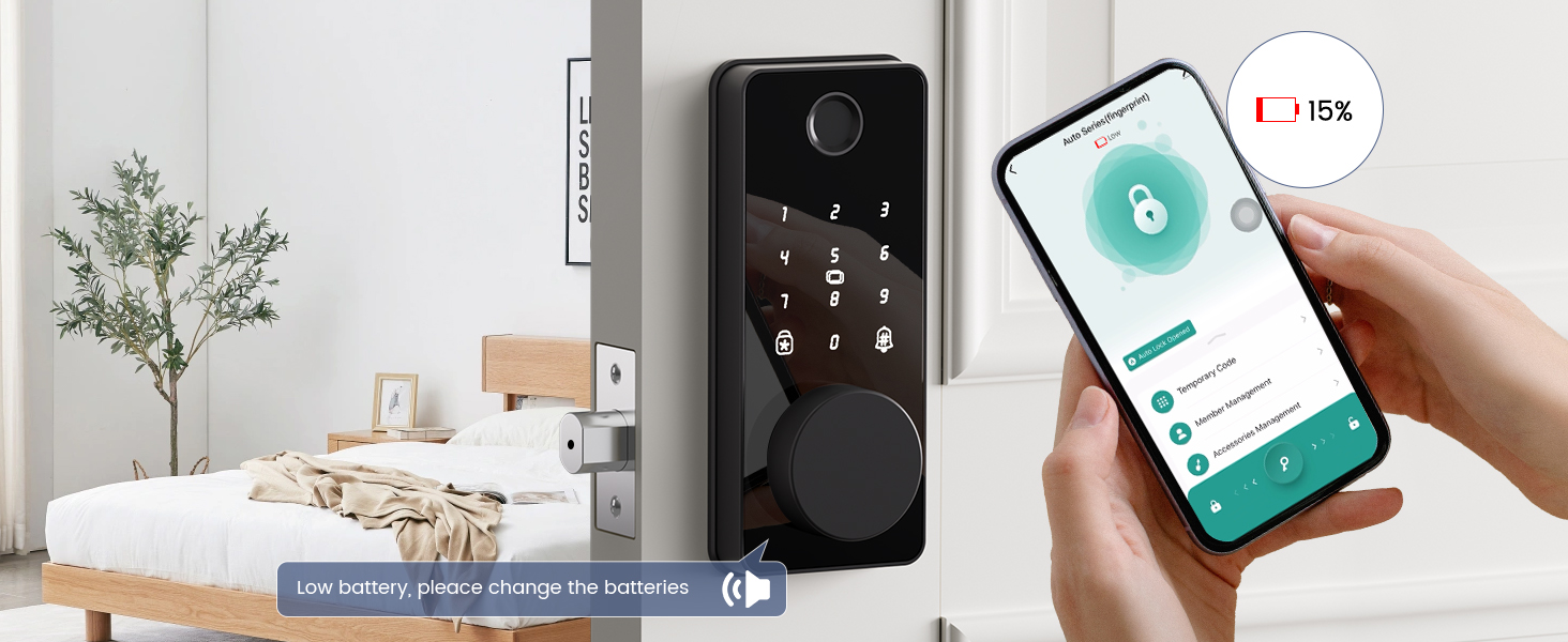 deadbolt smart lock with fingerprint