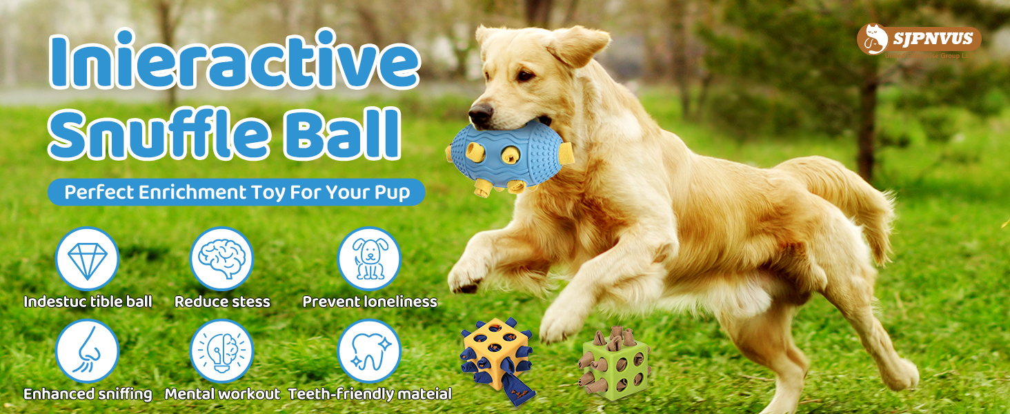 INTERACTIVE SNUFFLE BALL PERFECT ENRICHMENT TOY FOR YOUR PUP