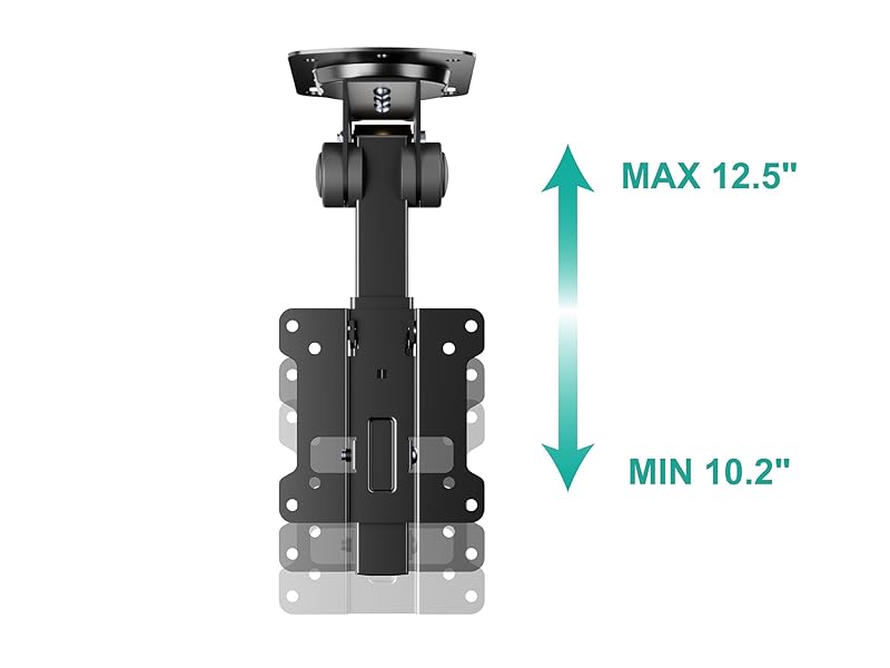 WALI Folding Ceiling TV Mount, Swivel and Flip Down TV Bracket for 13 to 27 inch