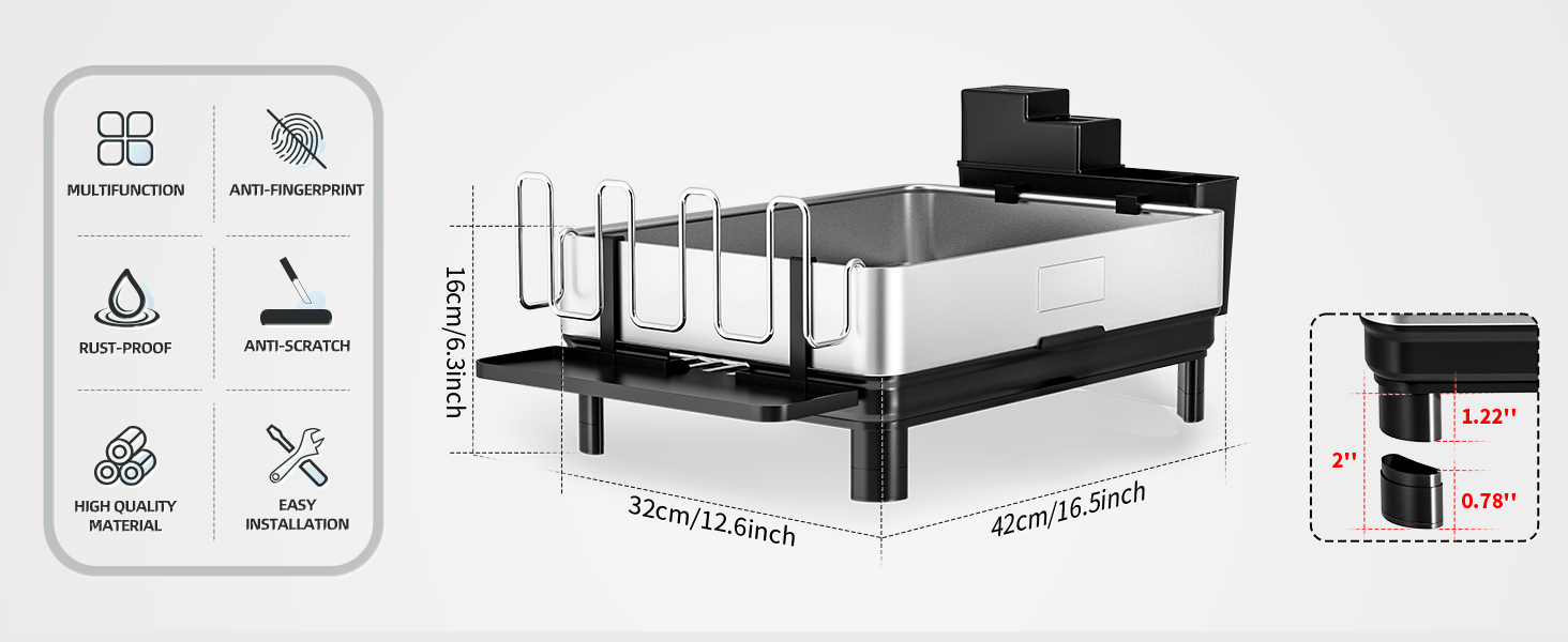 dish drying rack large