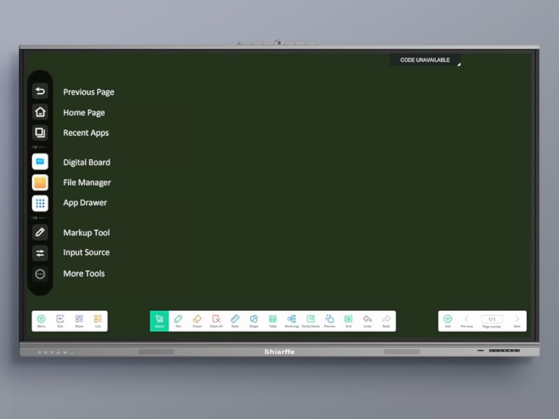 smart board with powerful sidebar tools for seamless operation