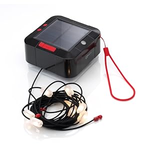 Auraglow Black Solar & USB String Light