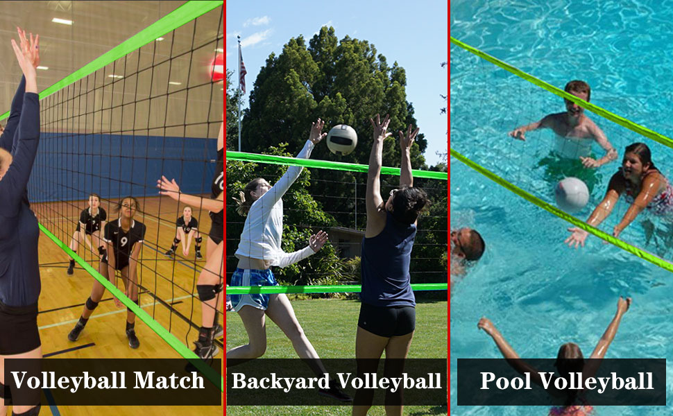 Volleyball Net Replacement for Outdoor & Indoor, 32x3FT