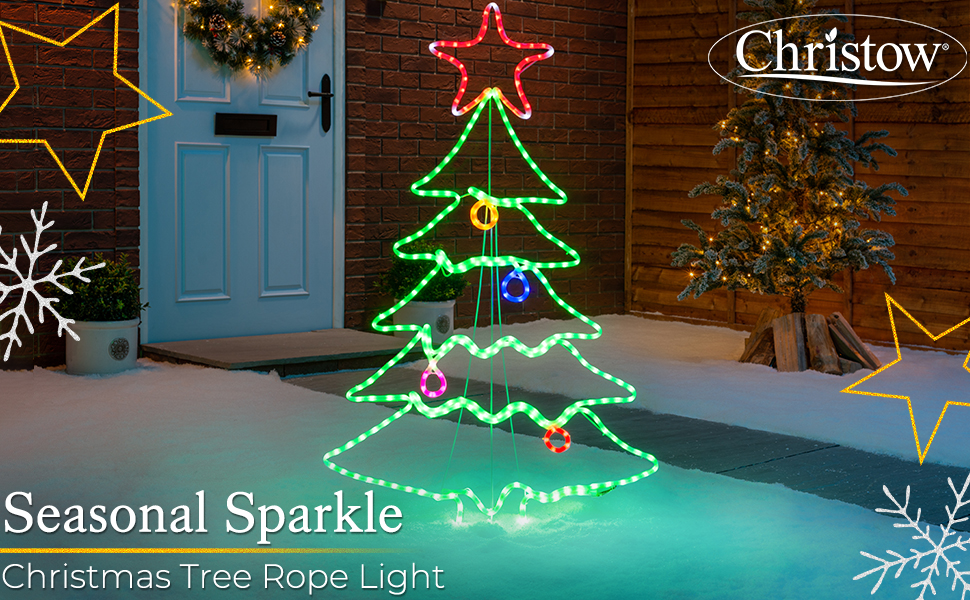 Christow Christmas Tree Silhouette Light, Large Energy Efficient LED