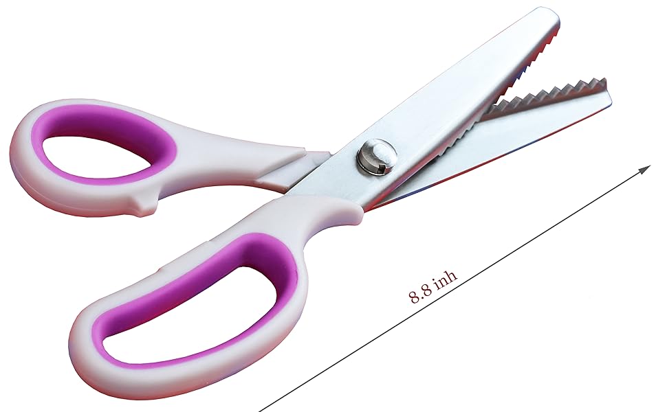 Soft Grip Right and Left Handed Pinking Shears, Pinking Shears for