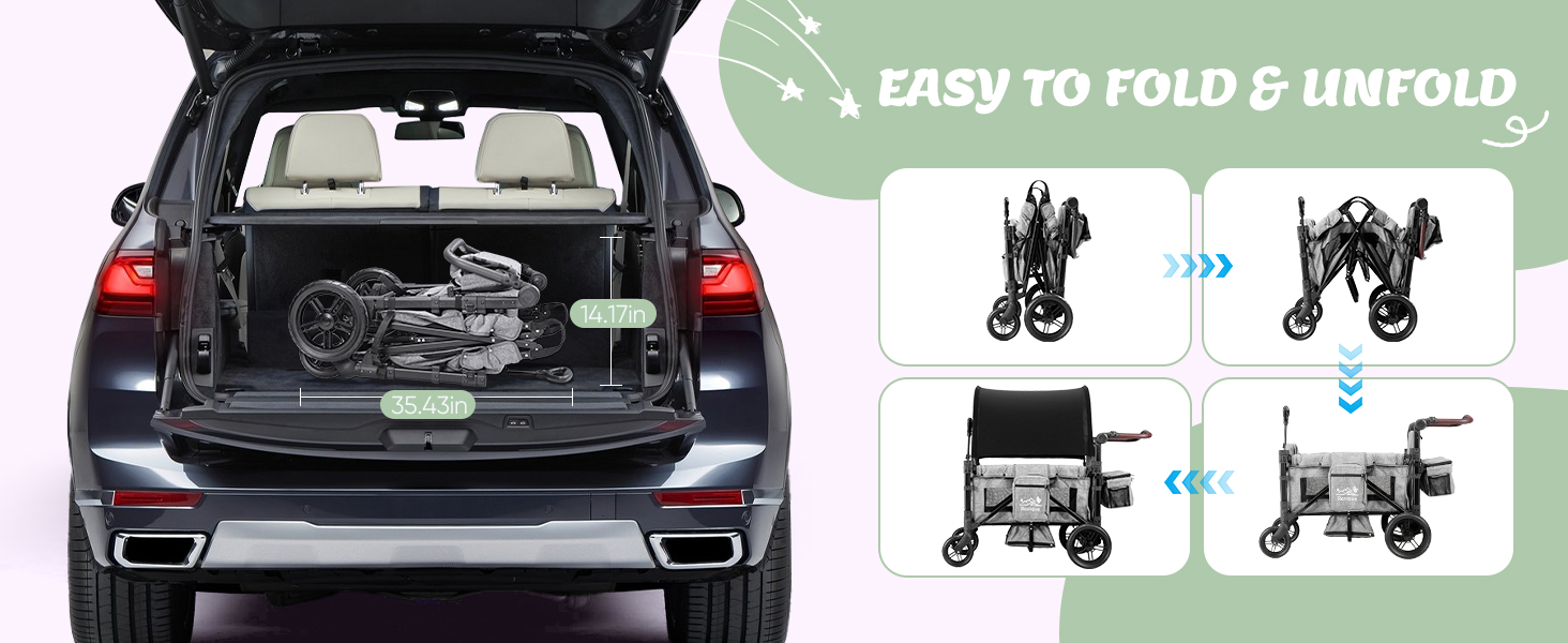 wagons carts foldable kids