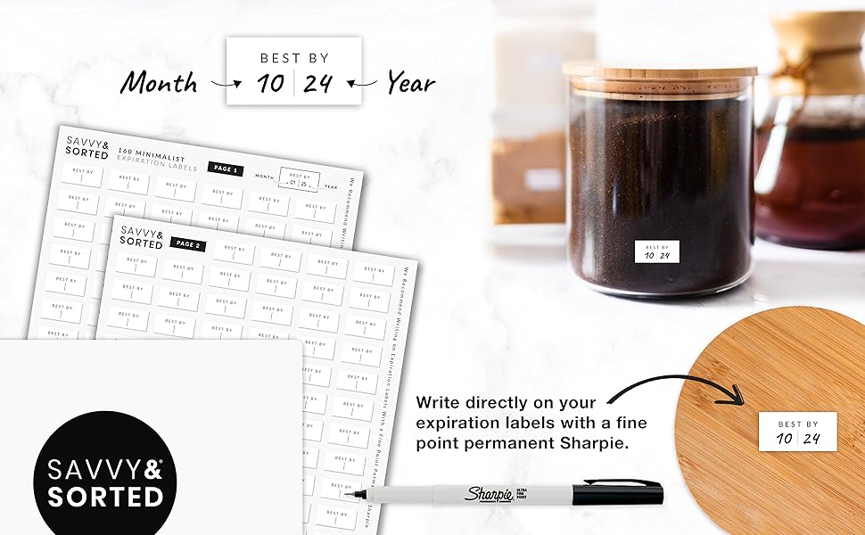 Amazon.com: 160 White Expiration Date Labels for Spice Jars ...