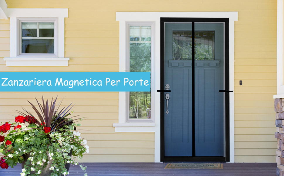 Zanzariera Magnetica Per Porte Balcone - Facile Da Montare, Senza Forare, Protezione Insetti Per Casa E Balcone
