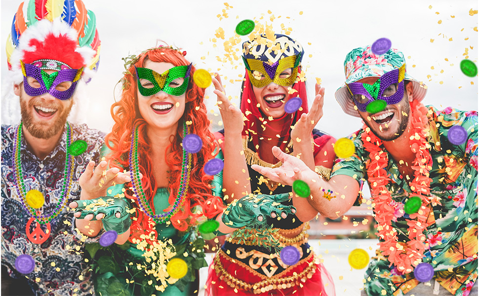 Mardi Gras Party Favors Set