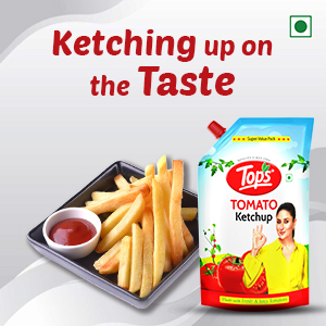 ketchup spout with food