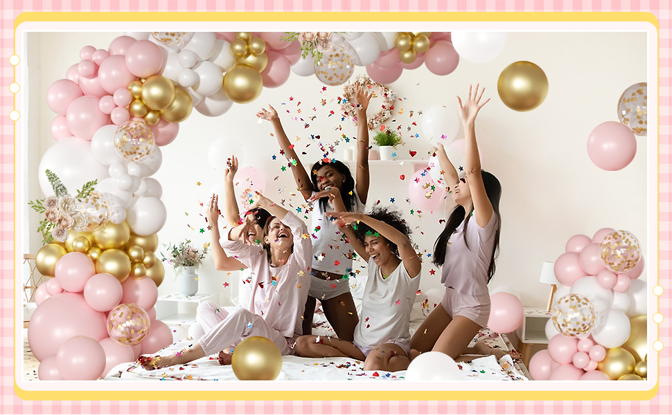 Pink and White Balloon Arch Kit