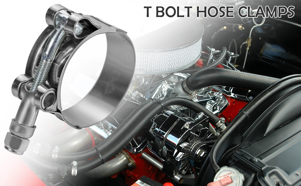 PEROMI 4 Pack 2 Inch T Bolt Hose Clamps Working Range 58