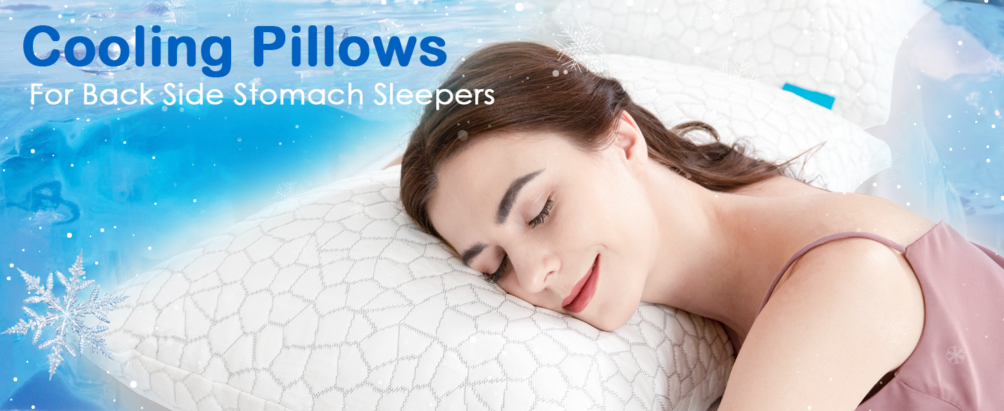 cooling pillows for side sleepers stomach sleepers back sleepers