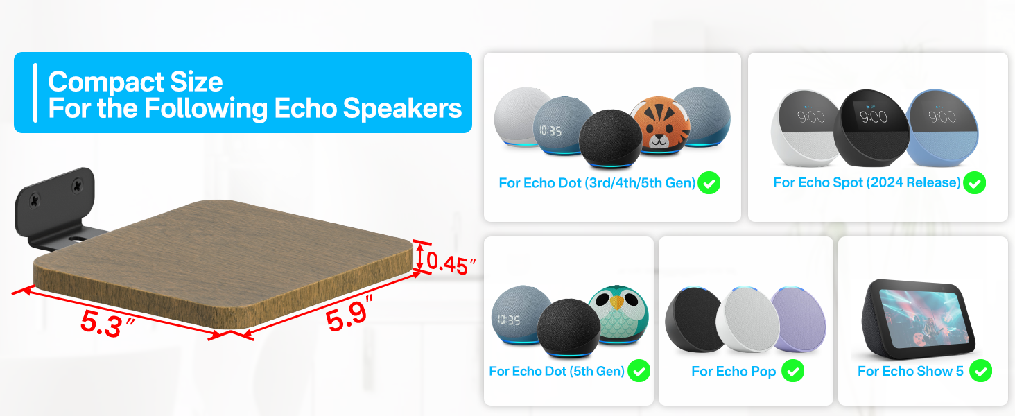 Speaker Wall Mount for Echo