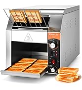Anatole Commercial Conveyor Toaster 400 Slices/Hour Stainless Steel Electric Toaster Oven Heavy D...