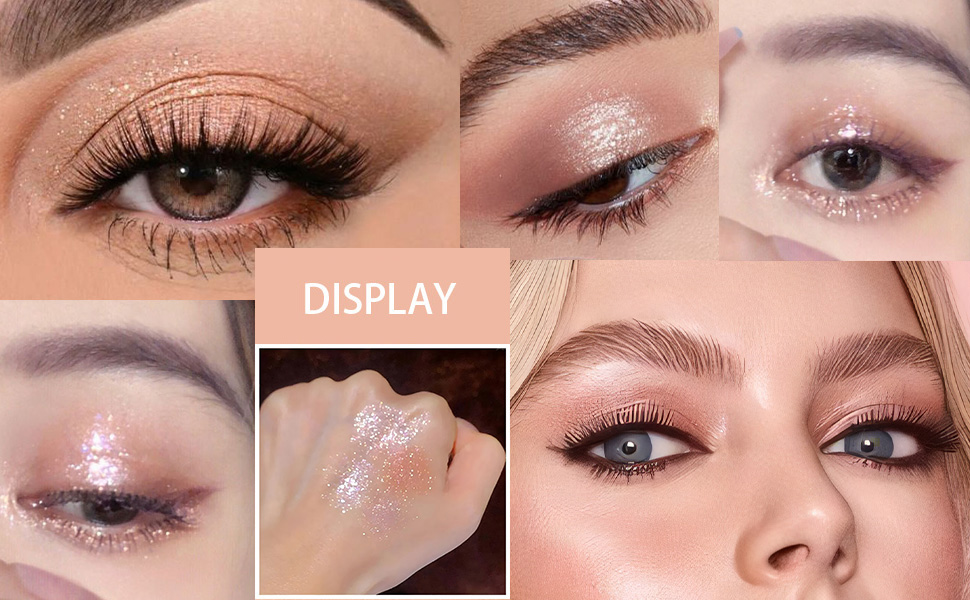 Eyeshadow Palette, Shimmer Eye Shadow Pallets for Women, 9 Colour Glitter Eye Make-Up Palettes
