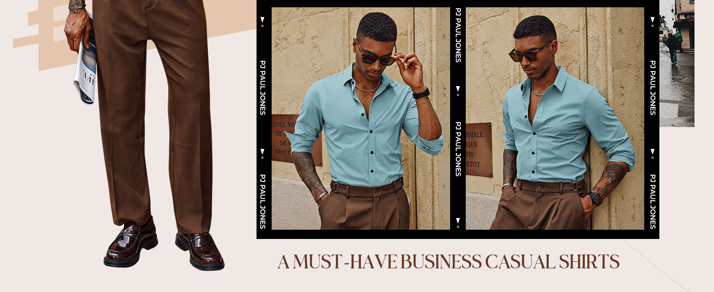 mens casual button down shirts