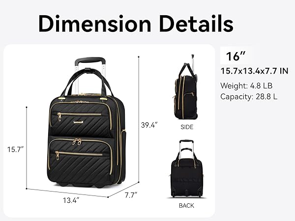 under seat luggage with wheels