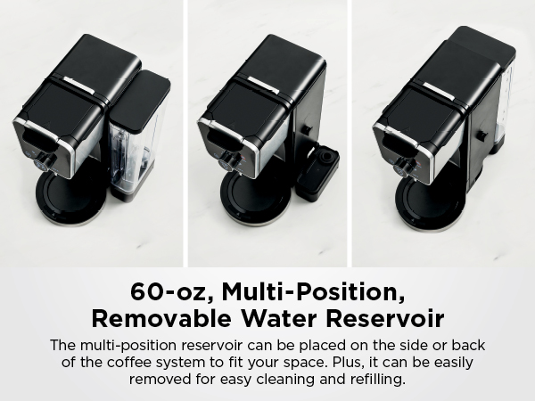 60-oz, Multi-Position, Removable Water Reservoir The multi easy cleaning and refilling