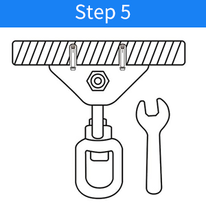 360 Rotating Hammock Hanging Kit - Heavy Duty Stainless Steel 1000 lb Loading Hammock Hooks for Trapeze, Yoga, Boxing Bag, Hammock Chair, Porch 17 lnstall the ceiling hook,and tighten the screws with screwdriveri.