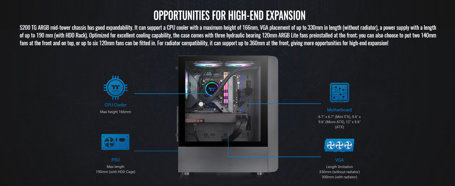 S200 TG ARGB Mid Tower Chassis