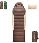 SYWSKW Down Sleeping Bag with Pillow, Ultralight Rectangular Sleeping Bag for Backpacking,Hiking ...