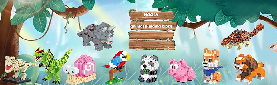 NOOLY Kids Adult Animal Micro Building Blocks Set for Home and Office Decoration KLJM-10 ((Panda eat Bamboo,239PCS) 14 1