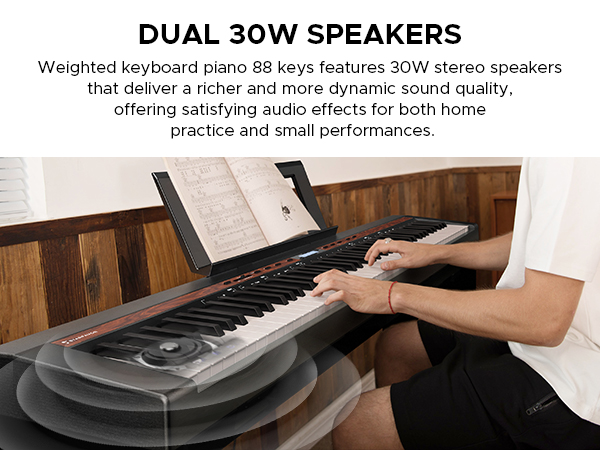 Weighted piano 88 keys