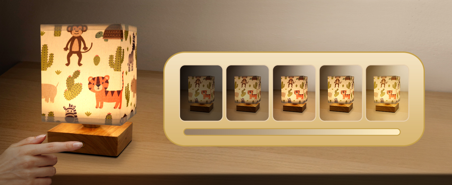 bedside lampshade children bedroom desk lamp kids reading light dimmable night light kid lamp