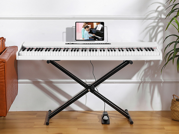 Amazon.com: MUSTAR Digital Piano 88 Key Weighted with Stand