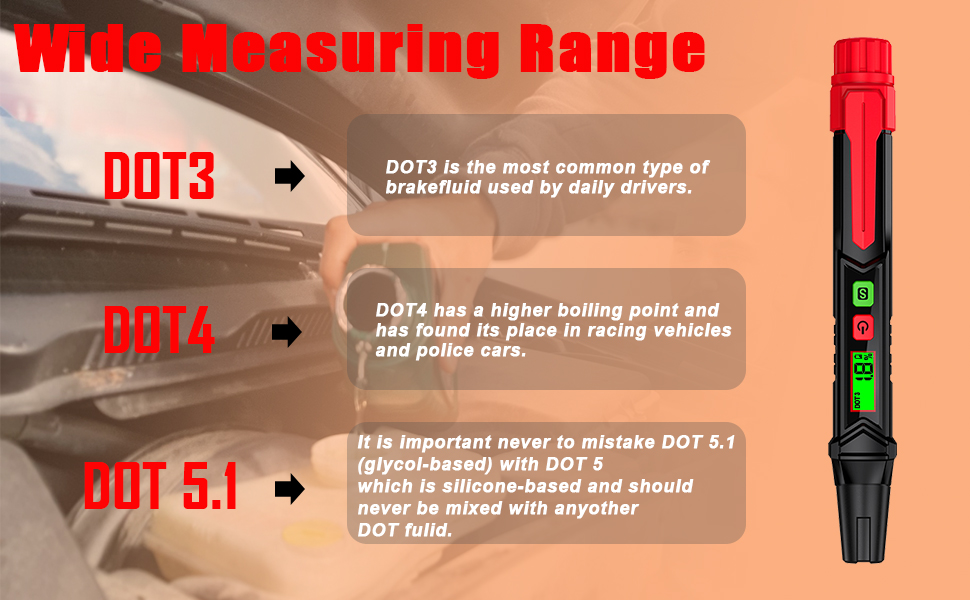 Brake Fluid Liquid Tester, Automotive Brake Fluid Content Detector