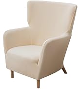 NILUOH Armchair Slipcover 1-Piece Stretch Velvet Wing Back Chair Sofa Slipcover Soft Arm Chair Co...