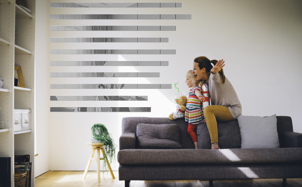 ZOCONE Stick on Mirror Tiles, 12Pack Mirror Stickers 7.87in Long Self