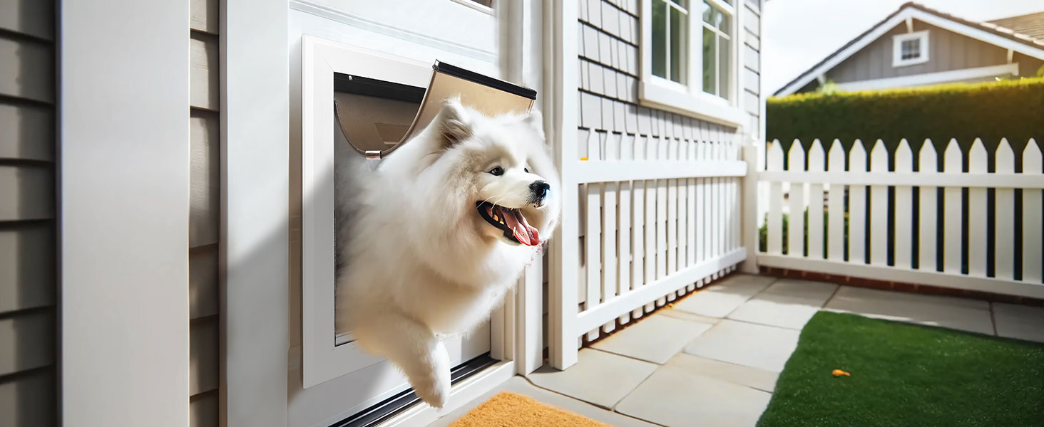 iPetba Extra Large Dog Door for Door Aluminum Profile Pet Doors for