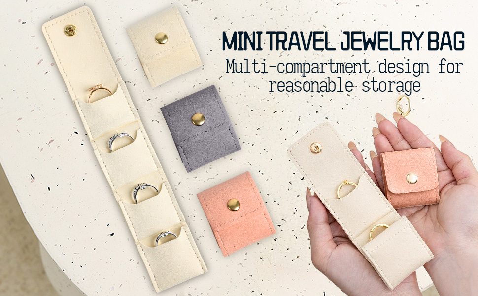 Small Jewelry Bag With Snap Closure For One-Handed Storage