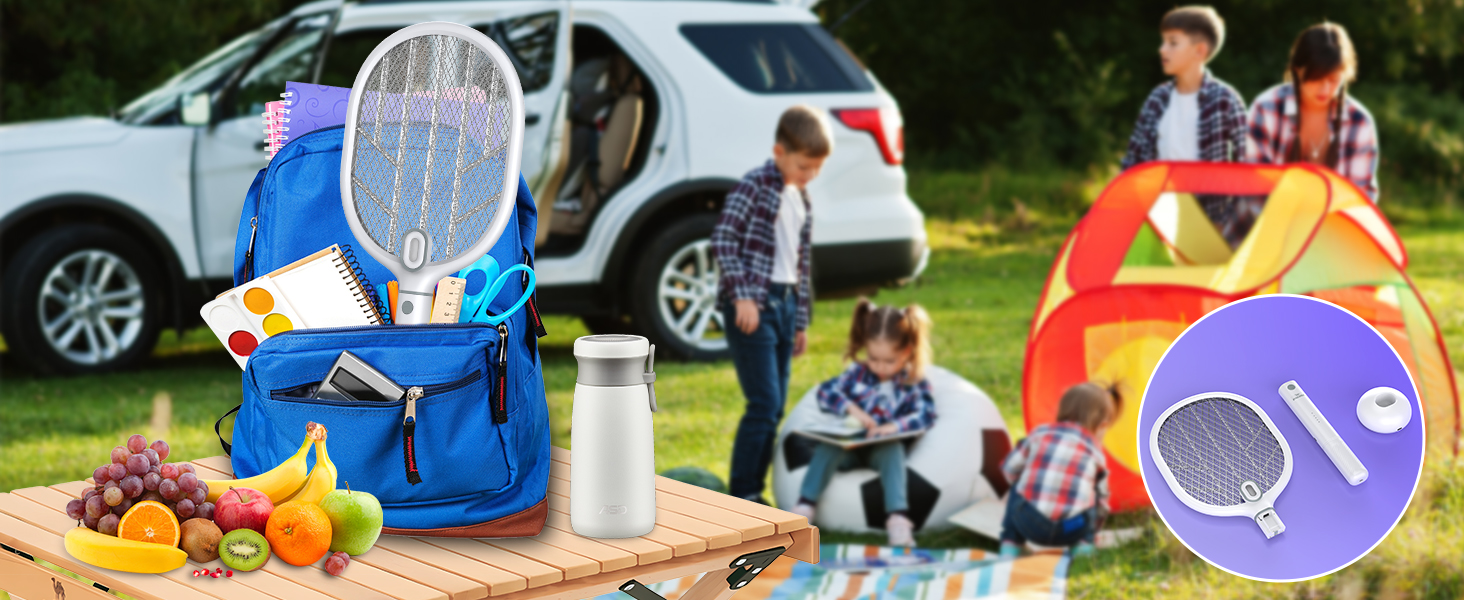 Demonstration of the use of mosquito swatters.
