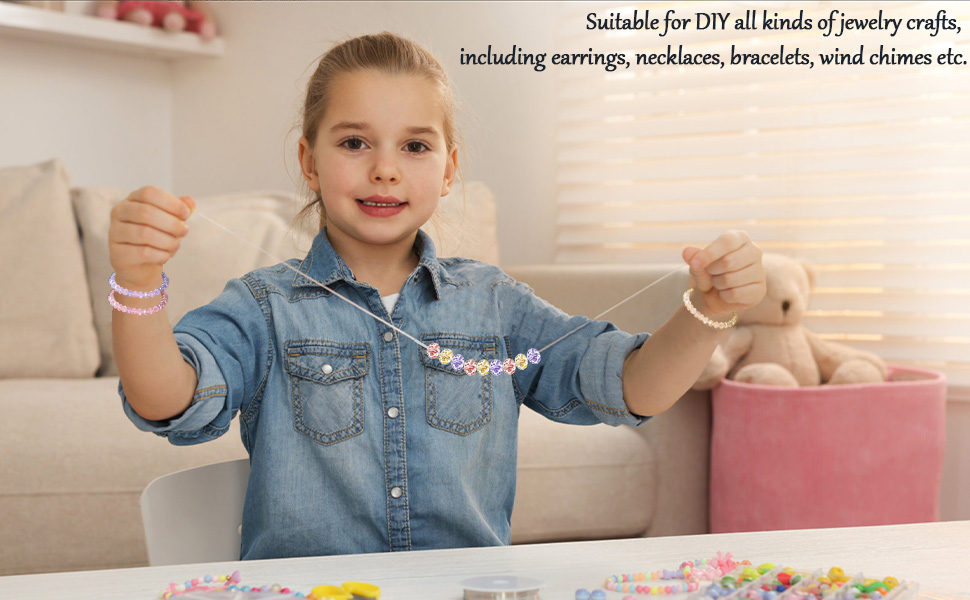 100Pcs Crystal Glass Beads for Jewelry Making, 6 * 8mm