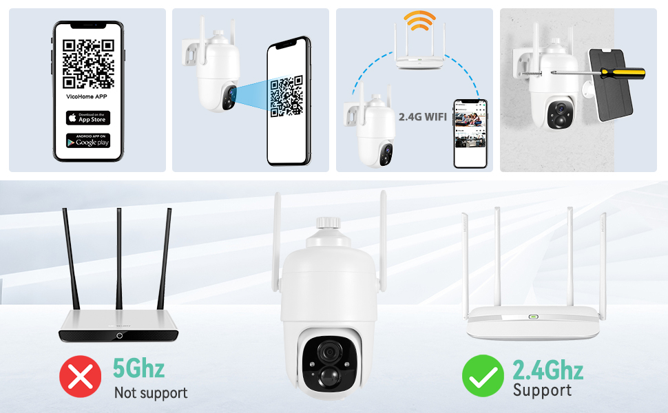 Hulkvis Solar Security Camera Outdoor WireFree