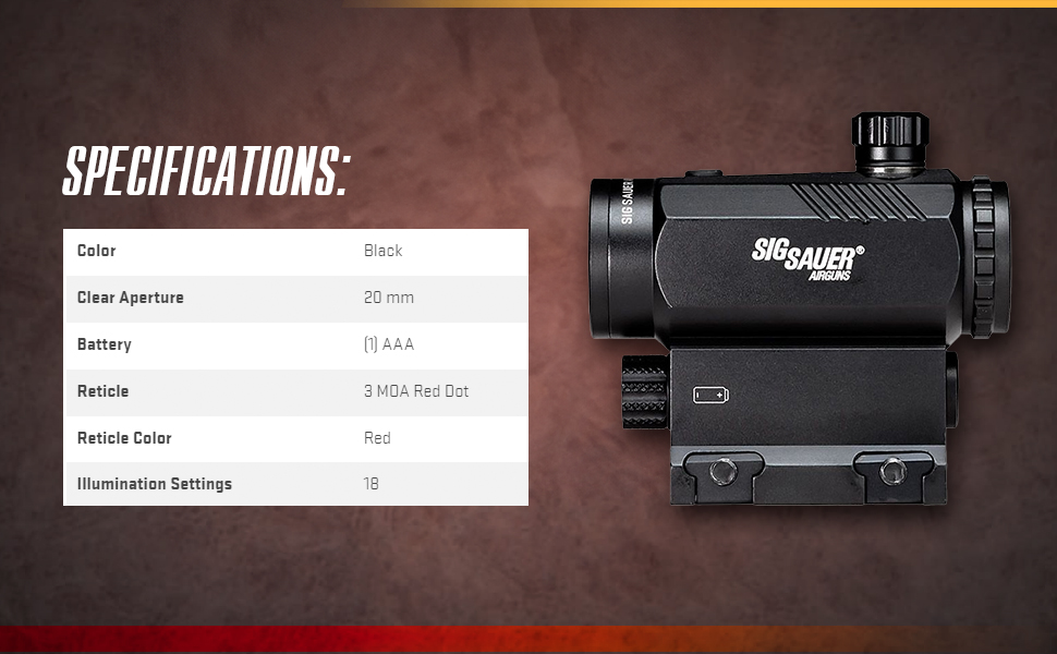 シグ SIG AIR R5 MINI ダットサイト 1x20㎜ Amazon.com: SIG SAUER Air R5 Mini 1x20mm 3 MOA Reticle Red