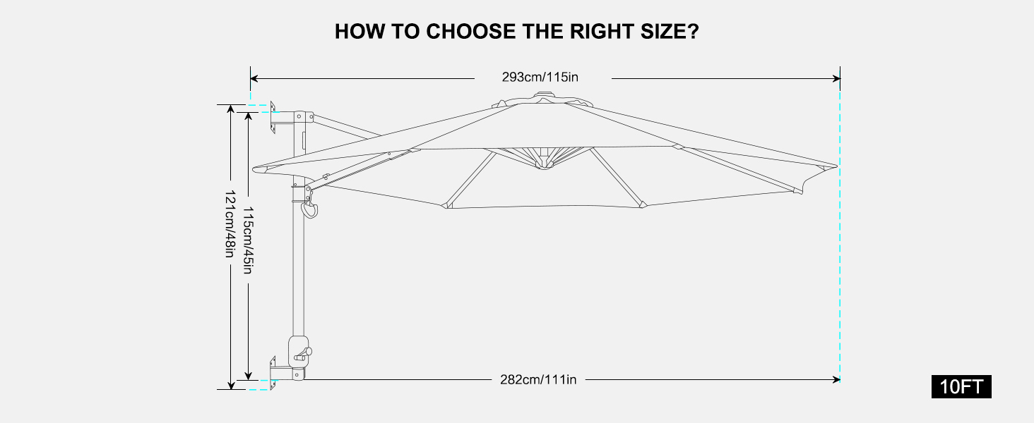 wall mounted umbrella