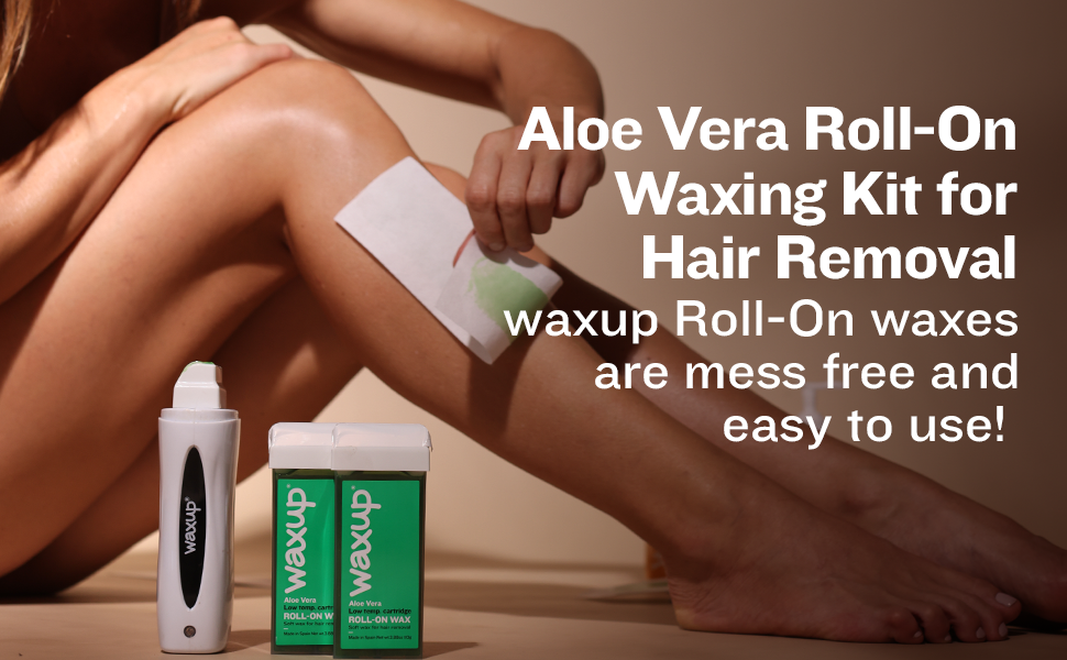 waxup Aloe Roller Waxing Kit, Roll On Wax Heater, 100