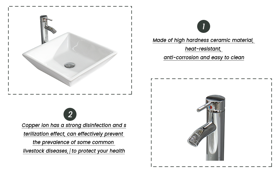 Higorl Modern 48” Bathroom Vanity Set with One Main