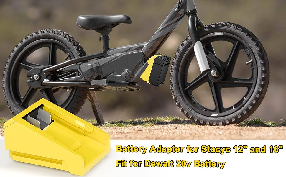  for Stacyc 12 and 16 for Dewalt 20v Battery Adapter