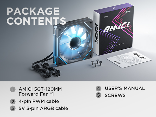 Amazon.com: AsiaHorse AMICI-5GT RGB PC Fans, Infinity Mirror