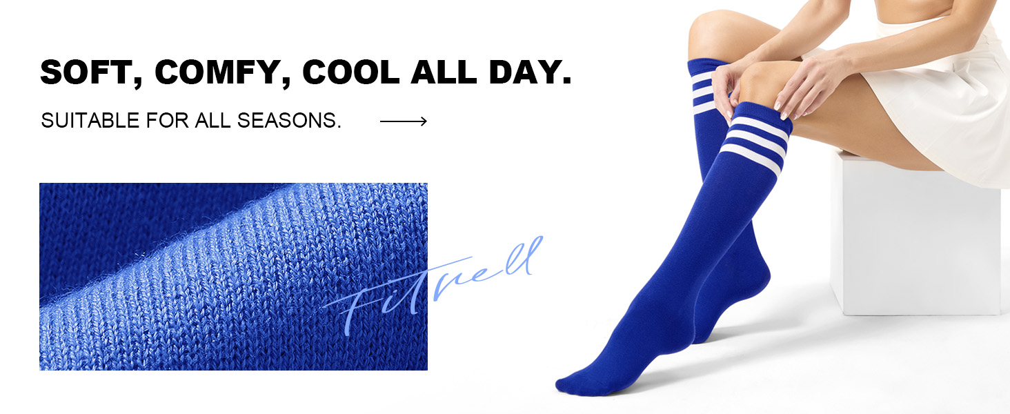 Blue knee high socks