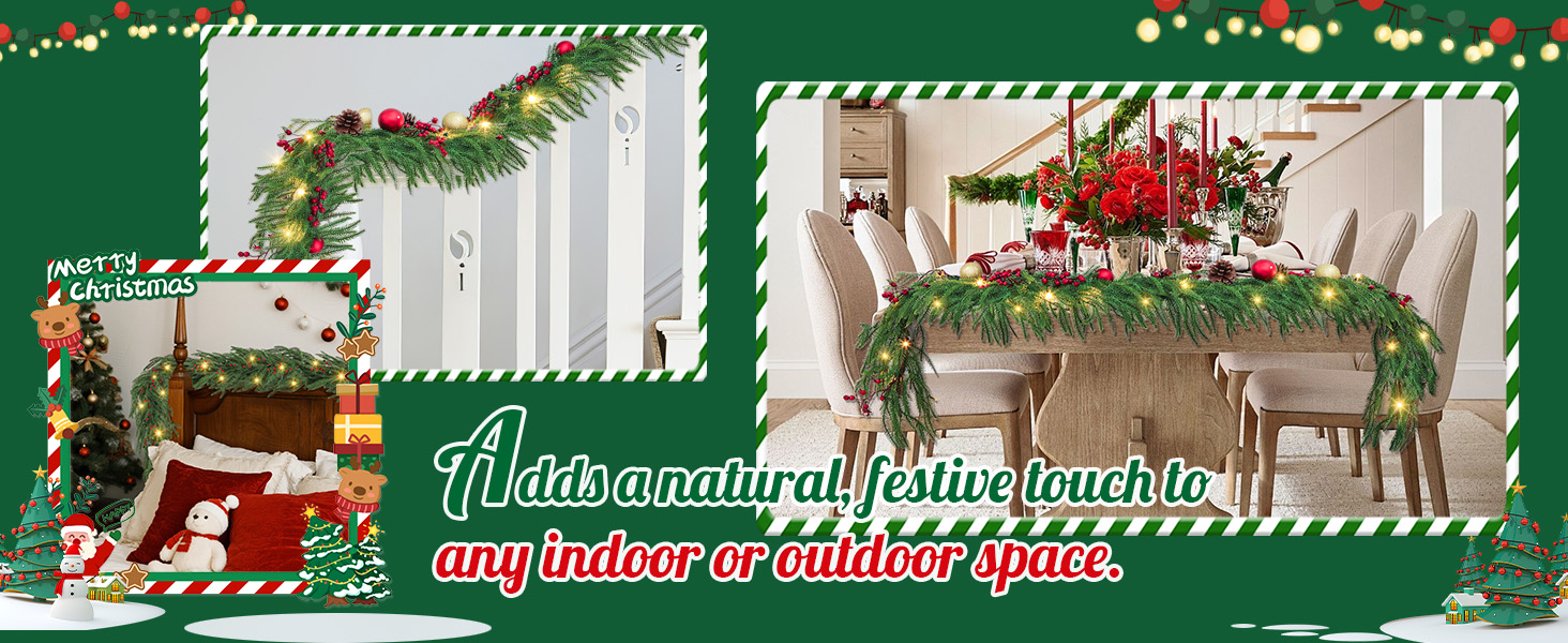 norfolk pine garland realistic